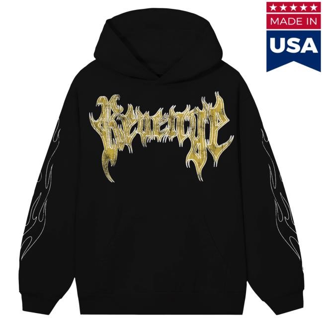 Official City Morgue Merch Revenge X City Morgue Grim Reaper Hoodies Black/Yellow City Morgue Clothing