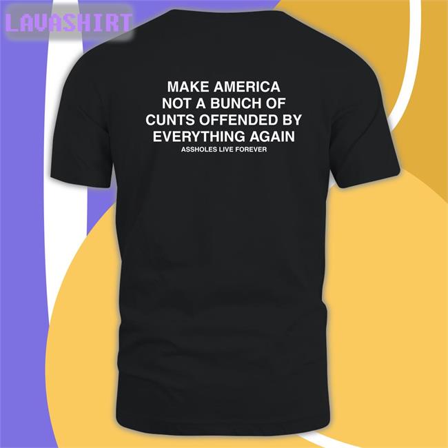 Make America Not A Bunch Of Cunts Offended By Everything Again Assholes Live Forever Black Hoodie Nahbabeenah