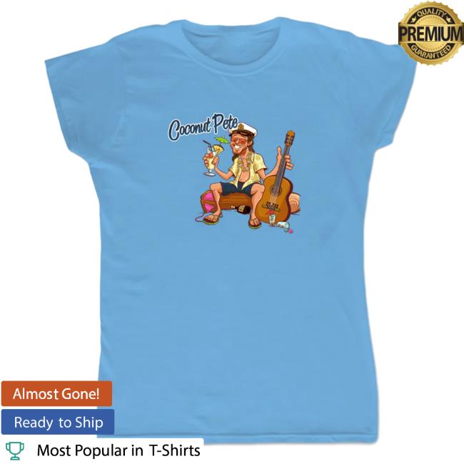 Official Hello Merch Broken Lizard Coconut Pete Women's Light Blue Shirt BrokenLizard HelloMerch