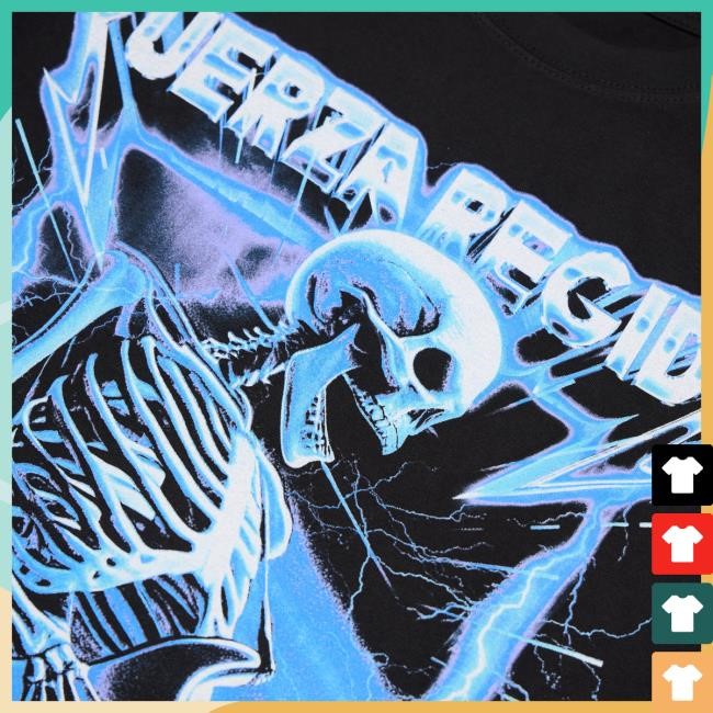 Official Fuerza Regida Merch Store Rocker - Black S/S Hot Shirt