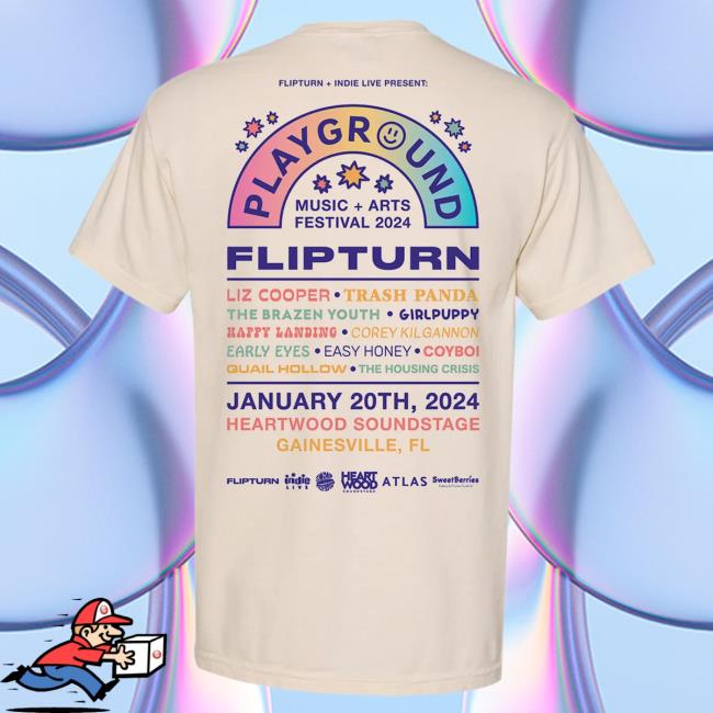Official Flipturn Merch Store Playground Festival 2024 Shirt