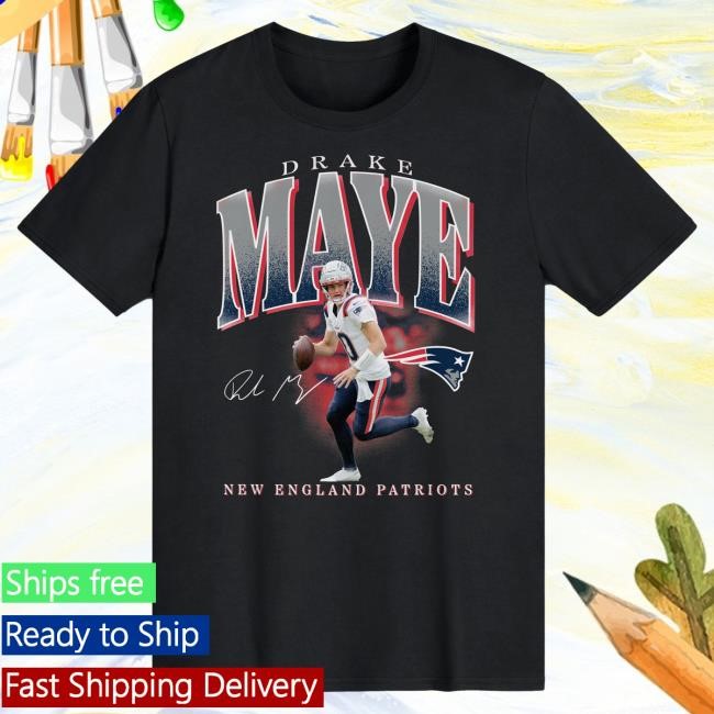 Drake Maye New England Patriots NFL Football NFL Black Hype Top