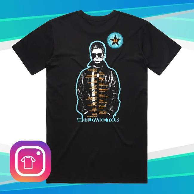 Official Noel Gallagher Merch Store 2023 2023 Winter Tour S/s Shirt Official Noel Gallagher Merch Store 2023 2023 Winter Tour Tee Shirt