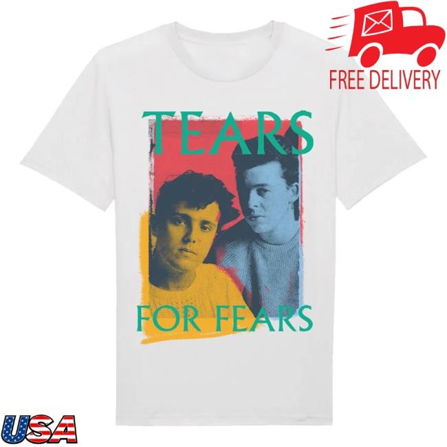 Official Shop Tears For Fears Merch Tears Retro Photo White Tee Shirt