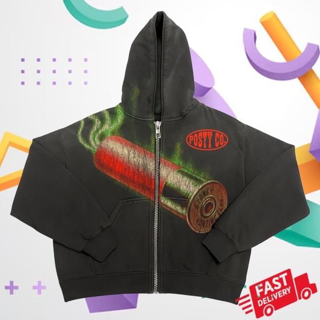 Official Post Malone Merch Store Stoney Hunting Club Zip Up Pullover Hoodie