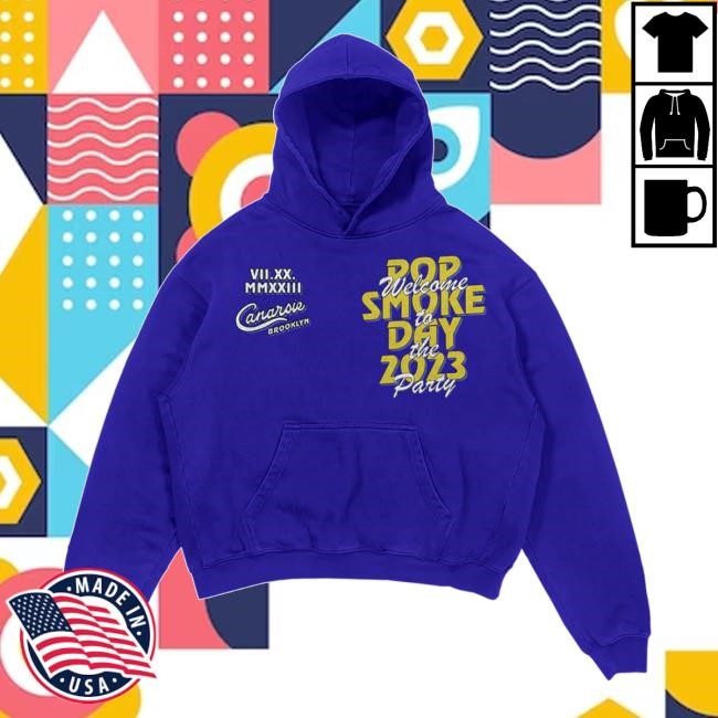 Pop Smoke Official Store Merch Welcome To The Party 2023 Swearter Hoodie