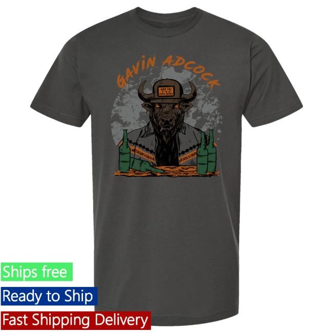 Official Gavin Adcock Merch Store Graphite Bull New Shirt