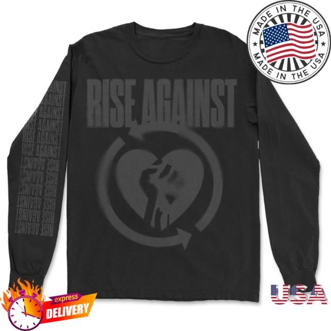 Official Rise Against Blurred HeartFist Long Sleeve Shirt (Black)
