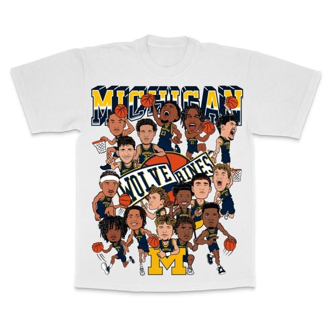 KIWICLO Michigan Caricature Tee Navy Street Graphic Drop