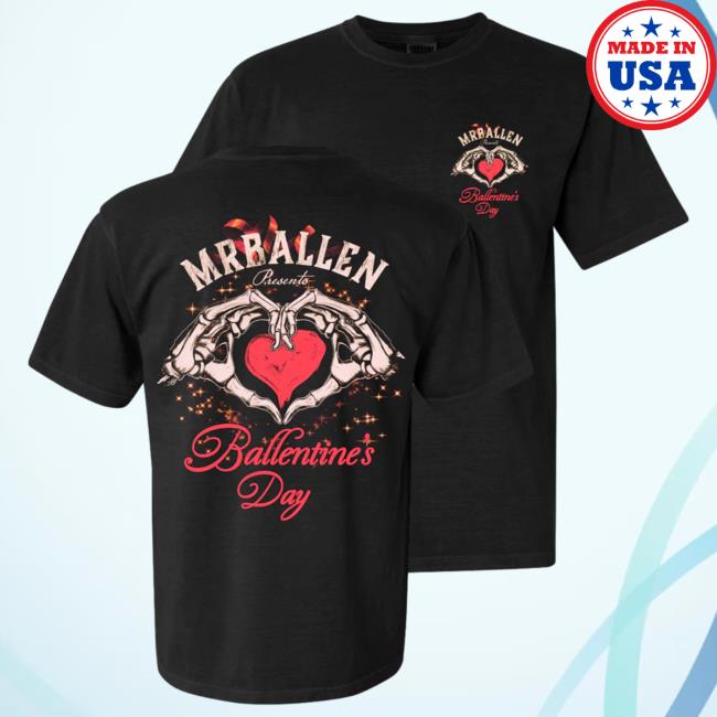 Mrballen Ballentine's Day Skeleton Hands New Tee