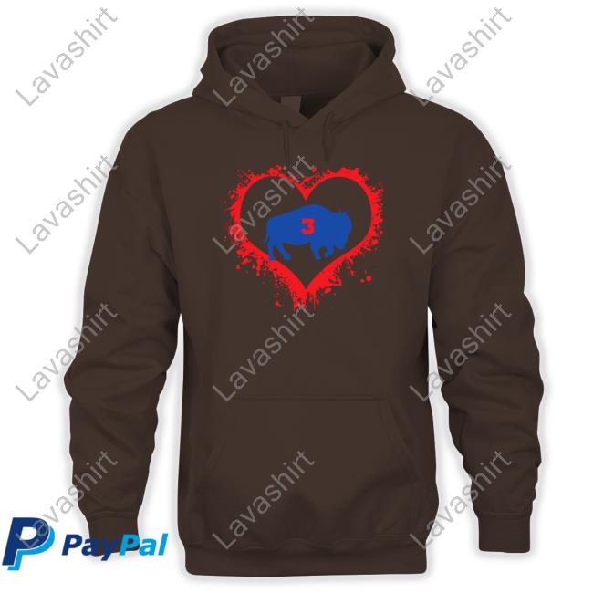 Official Damar Hamlin Heart 3 Hoodie Damar Hamlin Heart 3 Sweatshirt