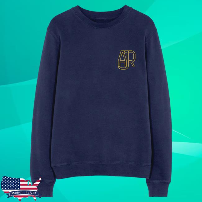 Official Ajr Merch Navy Logo Crewneck Sweatshirt