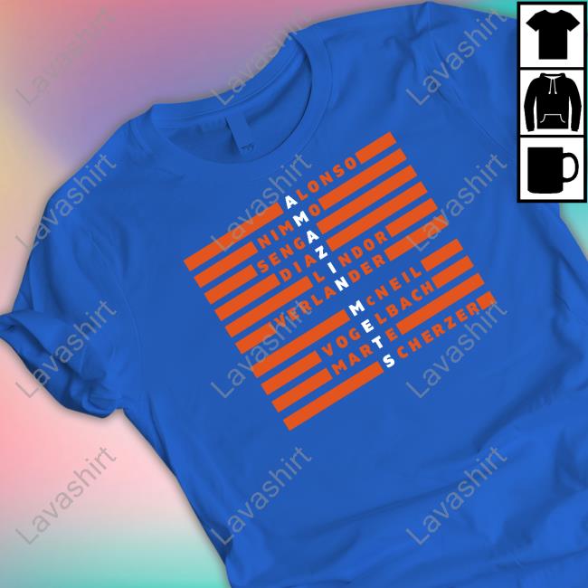 Alonso Nimmo Senga Diaz Lindor Verlander Mcneil Vogelbach Marte Scherzer Amazin Mets Shirt