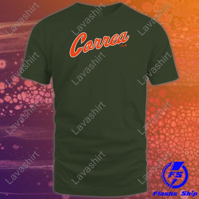 Carlos Correa New York Script T Shirts Breakingt Carlos Correa New York Script Tee