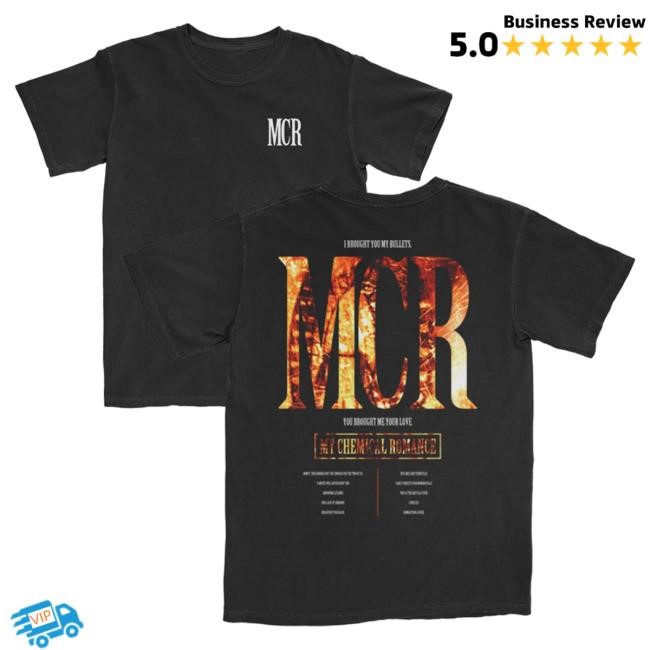 Official My Chemical Romance Merch Store Shop Warner Records MCR Bullets Tracks Tshirt WarnerRecords