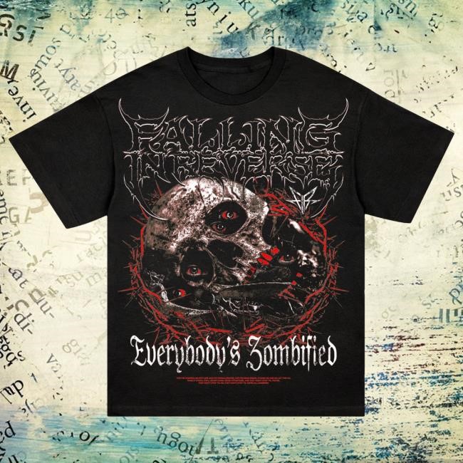 Official Falling In Reverse Merch Store Everybody's Zombified Shirts