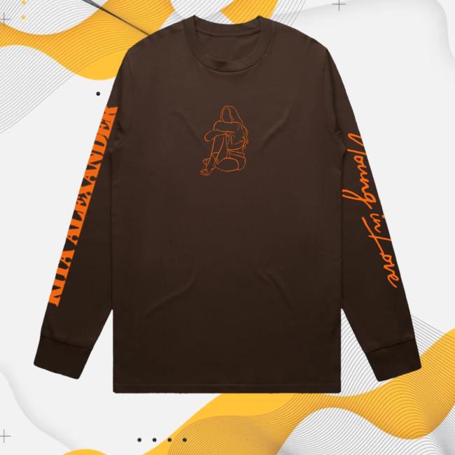 Official Kita Alexander Merch Young In Love Dark Brown Hoody