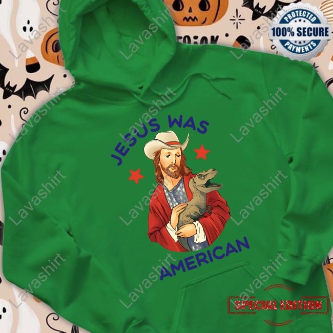 Official Three Year Letterman Jesus Was American Tee Shirt