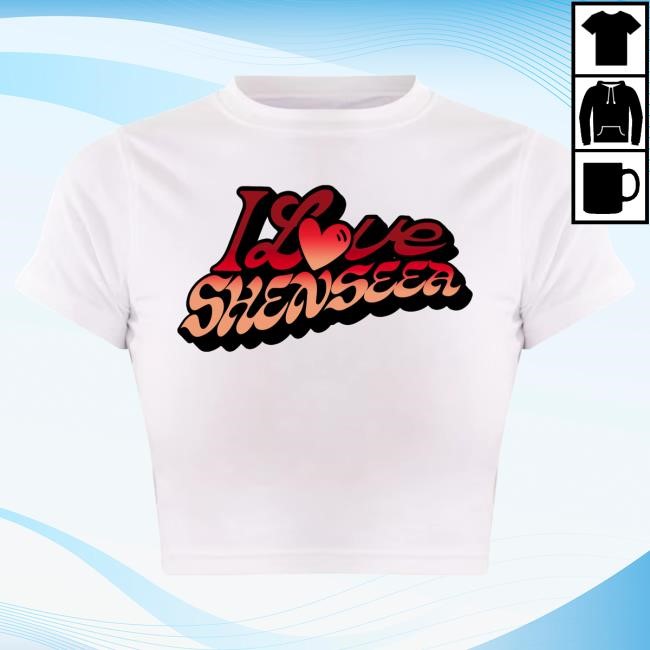 Official Shenseea Merch Shenseea I Love Shenseea Cropped Tee