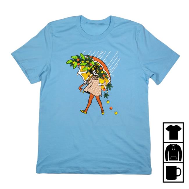 Official Slinger Apparel Store Shop Citrus Terp Girl Tee Shirt Light Blue Pyroscopic