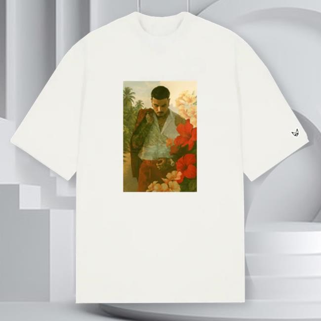 Official Rauw Alejandro Merch Store Shop Raul Portrait New Shirt Off White