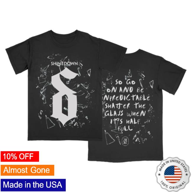 Official Shinedown Merch Store Shine Down Shattered Lyrics Dysfunctional You Tee Shirt