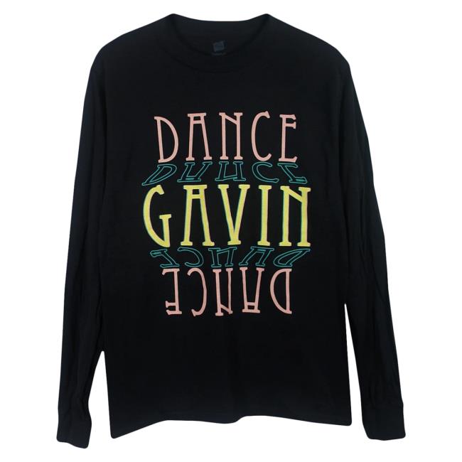 Official Dance Gavin Dance Band Merch Stacked Logo Black Long Sleeve Tee Shirt DanceGavinDance