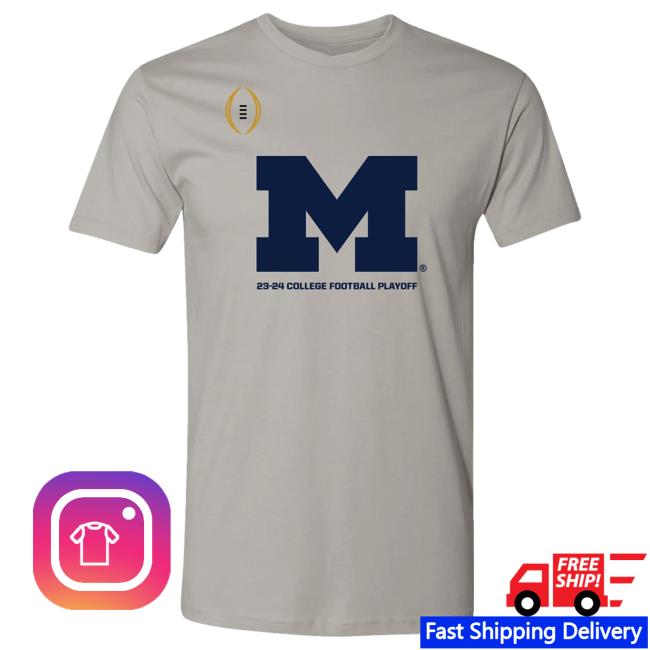 Official College Football Playoff Merch Store Rose Bowl 2024 Stockcollege Football Playoff #1 Michigan Grey Hot Shirt Collegefootballplayoff