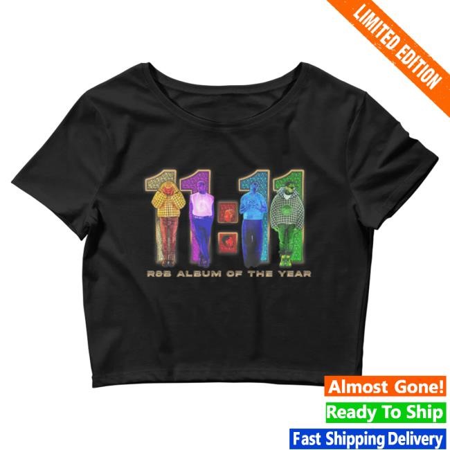 Official Chris Brown Merch Store Chris Brown Best R&B Album (11:11 Deluxe) Women’S Crop Tee Black
