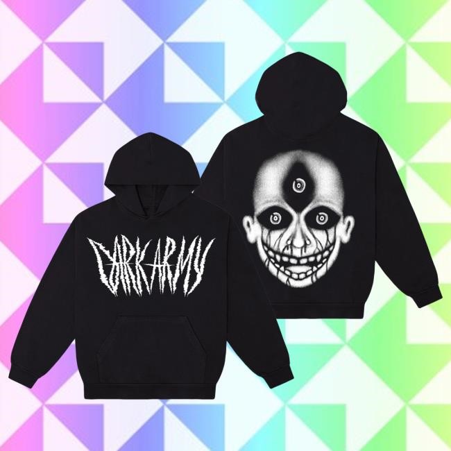 Official Small Dark One Merch Store Lil Darkie Dark Army Metal Popover Sweatshirt LilDarkie Small Dark One Clothing Shop