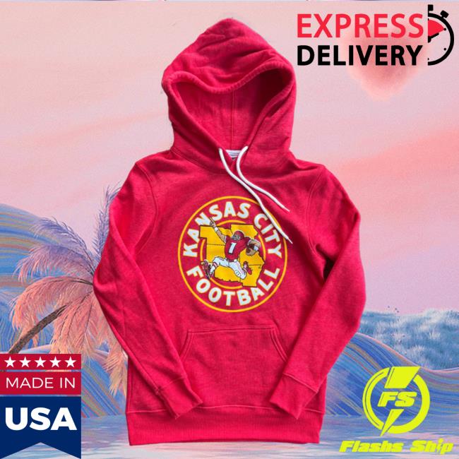 Official Kansas City Chiefs Westside Storey Charlie Hustle | Kansas City Football Runner Hooded Sweatshirt