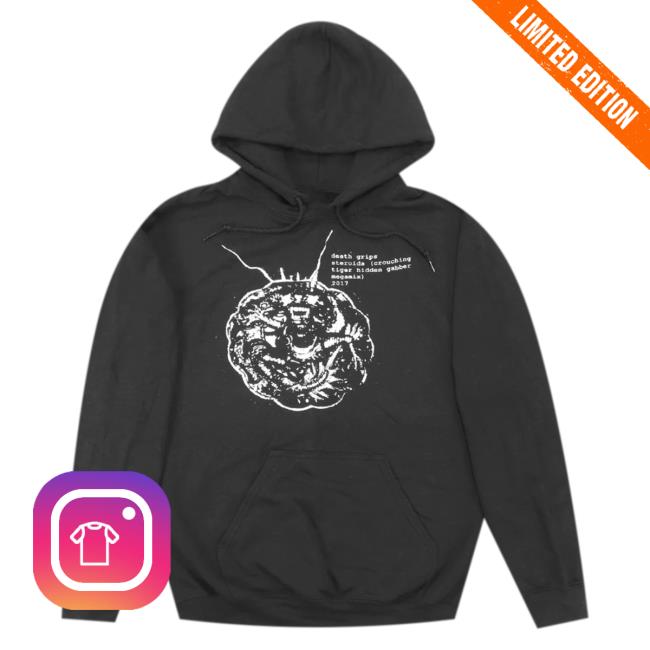 Official Hellomerch Death Grips Merch Store Crouching Black Popover Hoodie Death Grips Clothing Shop Hello Merch