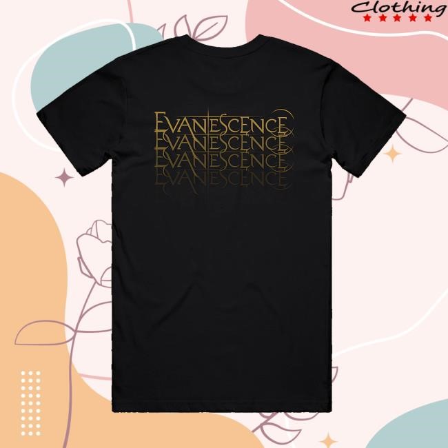 Evanescence - Repeat Logo Black New Shirt Evanescence Merch