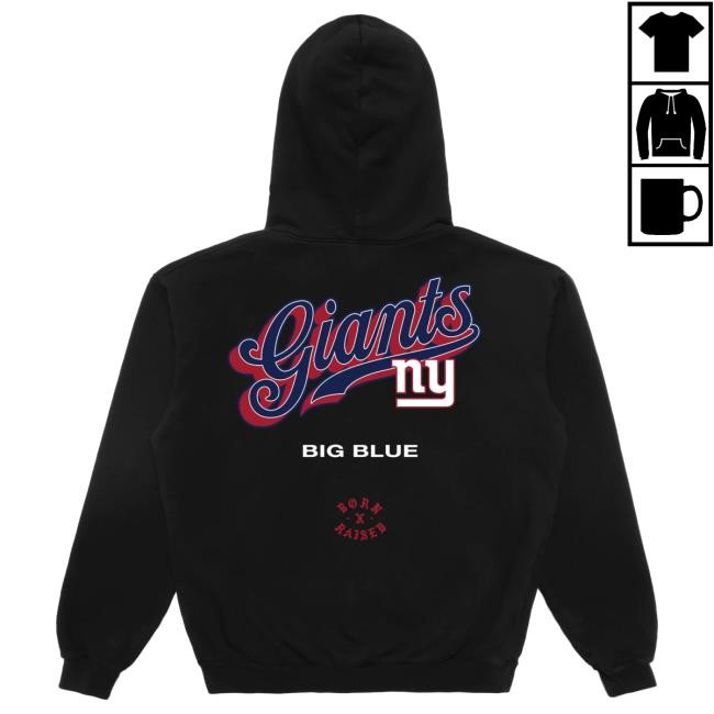 Official Born X Raised + Giants Pro Script Top Shirt: Black NFL 2025 Kickoff