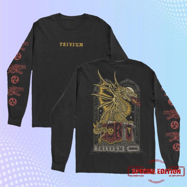 Official Roadrunner Records Trivium Merch Store Trivium Big Dragon Black Longsleeve RoadrunnerRecords