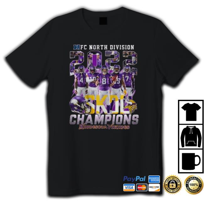 Official Nfc North Division 2022 Skol Champions Minnesota Vikings T-Shirt