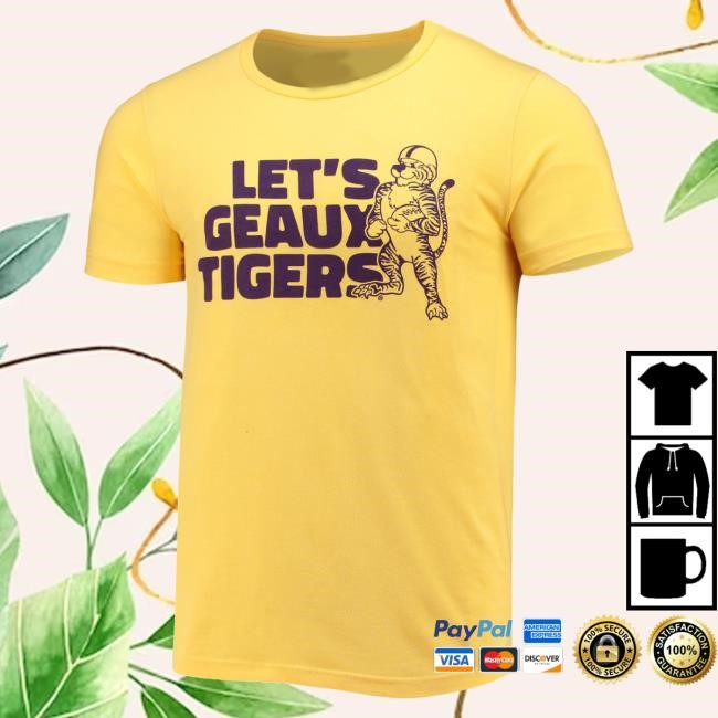 Gold Lsu Tigers Vintage Let's Geaux Tigers T Shirt