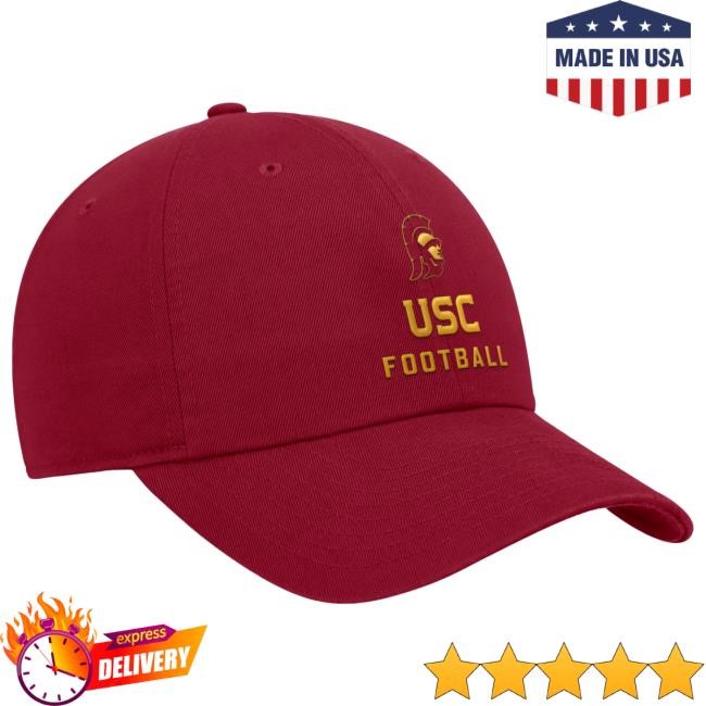 USC Trojans Nike Cardinal Football Tommy Head Club Unstructured Adjustable Hat Hat USC Bookstores Official