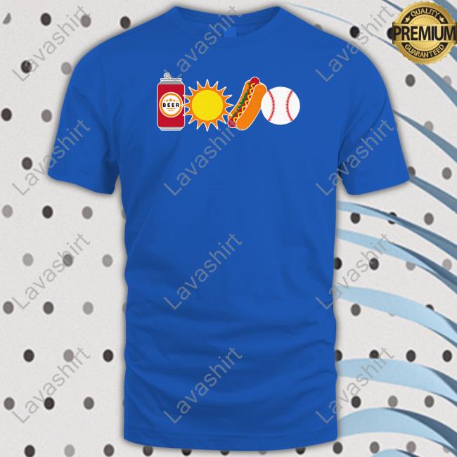 Obvious Shirts Merch The Chicago Version Beer Sun Hotdog Ball Long Sleeve T Shirt