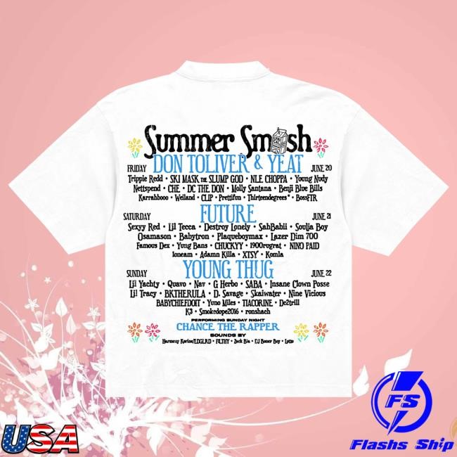 Official The Summer Smash Teddy Shirt (White)(Blue)