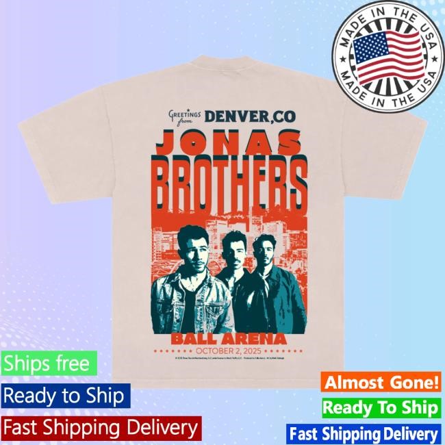 Official Jonas Brothers Merch Store Shop Greetings From Your Hometown - Denver, CO Top Shirt JonasBrothers