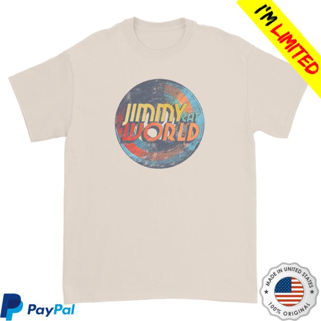 Official Jimmy Eat World Merch Vintage Record Logo Tshirt