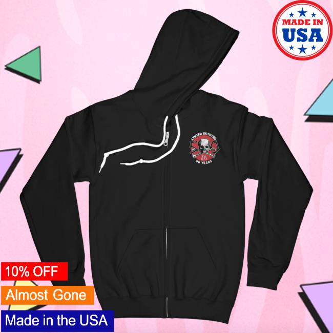 Official Lynyrd Skynyrd Store 50 Years Zip Up Hoody LynyrdSkynyrd