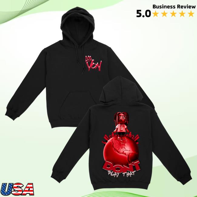 Official King Von Merch Store Top Of The World Sweatshirt Black King Von Apparel Clothing Shop KingVon