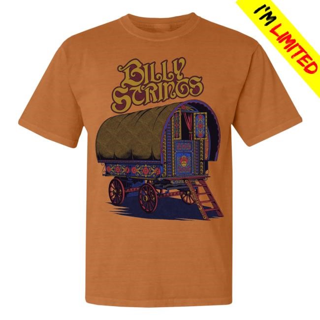 Official Billy Strings Merch Store Shop Billy Strings Caravan Tee with Dates (Simon Berndt)
