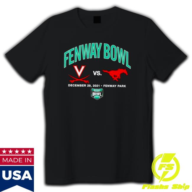 Official Virginia Cavaliers vs SMU Mustangs 2022 Fenway Bowl Dueling Tee Shirts