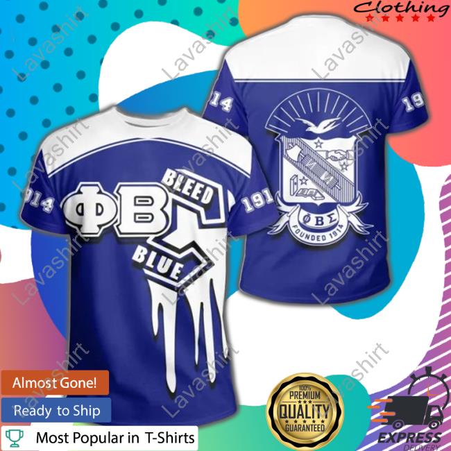 Phi Beta Sigma Bleed Blue 3D tee shirt