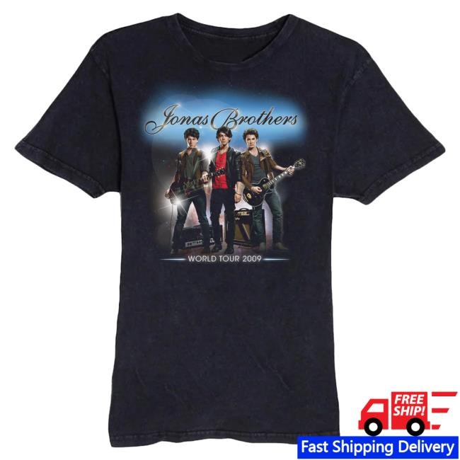 Official Jonas Brothers Merch Store Jonas Brothers Vintage World Tour T Shirt 2009 JonasBrothers