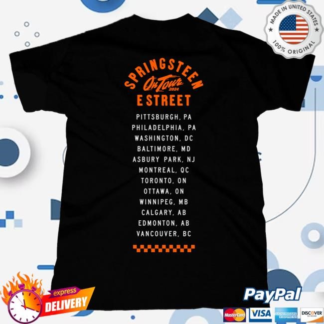 Official Bruce Springsteen Merch Store Springsteen & The E-Street Band 2024 World Tour Portrait T-Shirts