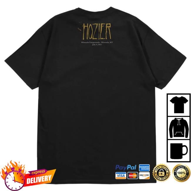 Official Hozier Store Missoula July 4 Show Tshirt